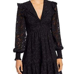 AQUA Extended Shoulder Dress - 100% Exclusive In Black/black, S